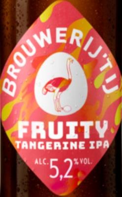 IJ Fruity Tangerine IPA etiket IJ Fruity Tangerine IPA etiket